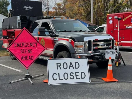 Fire Police signage - Delaware County Traffic 10 at the I95 rest area