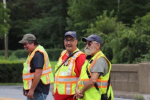 Three volunteer fire police men at PA Fire Police